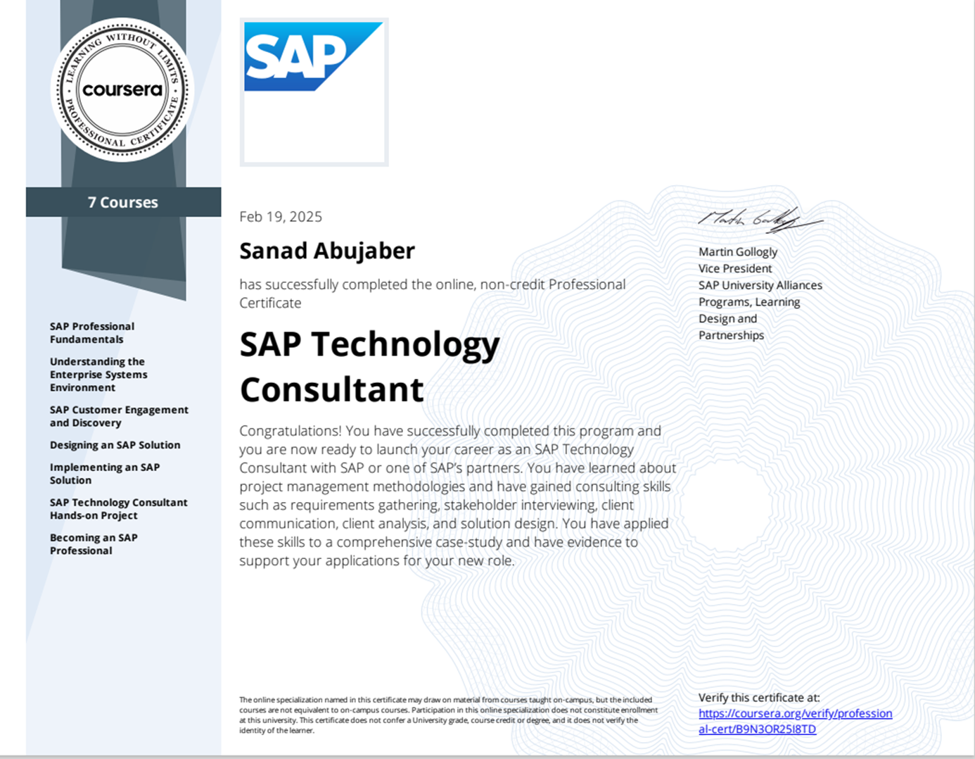 Certification 1