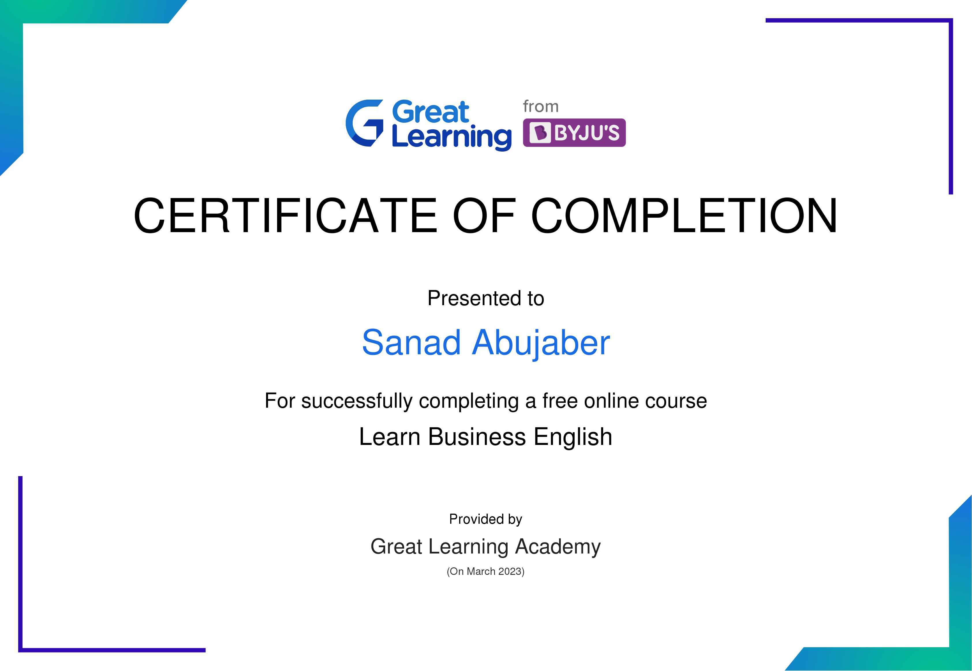 Business English Certification